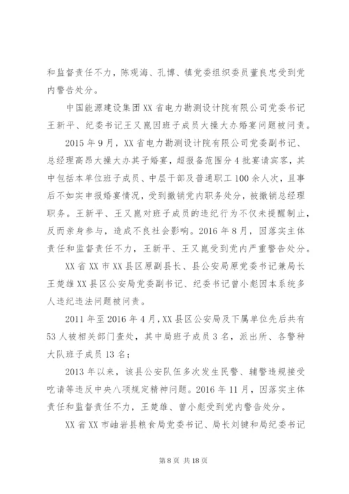 全面从严治党不力方面存在的问题从严治党不力具体表现.docx