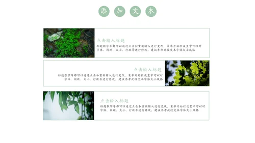嫩绿树芽工作总结通用PPT模板