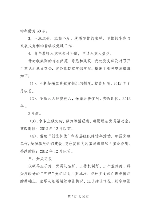 拖船镇开展基层党组织分类定级工作情况汇报.docx