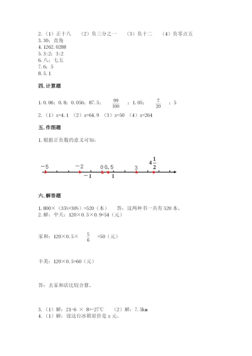 北京版六年级下册数学期末测试卷含答案（巩固）.docx