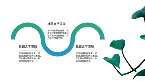 绿色小清新植物教师教学工作汇报PPT模板