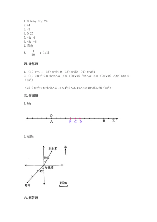 人教版六年级下册数学期末测试卷（综合题）word版.docx