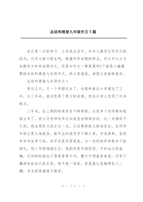 总结和展望九年级作文5篇.docx