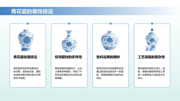 蓝色中国风文博讲座青花瓷特辑PPT模版