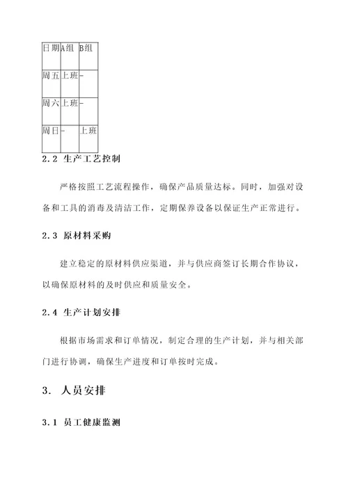 建材公司复工复产工作方案