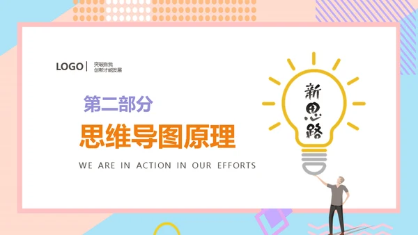 思维导图新思路通用PPT模版