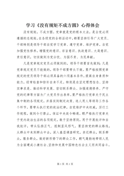 学习《没有规矩不成方圆》心得体会 (2).docx