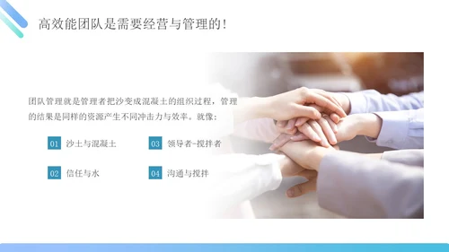 蓝绿色简约商务管理能力企业员工培训PPT课件