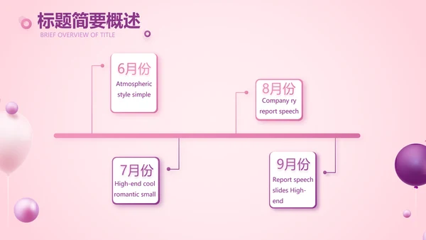 粉色唯美奶茶店周年庆ppt模板活动策划方案