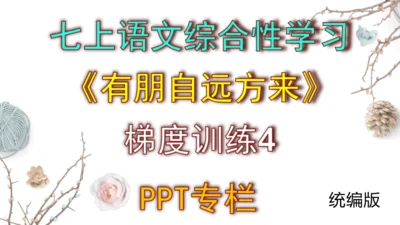 七上语文综合性学习《有朋自远方来》梯度训练4课件