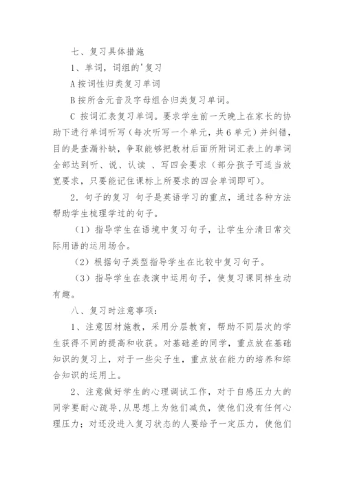 小学五年级下册英语复习计划.docx