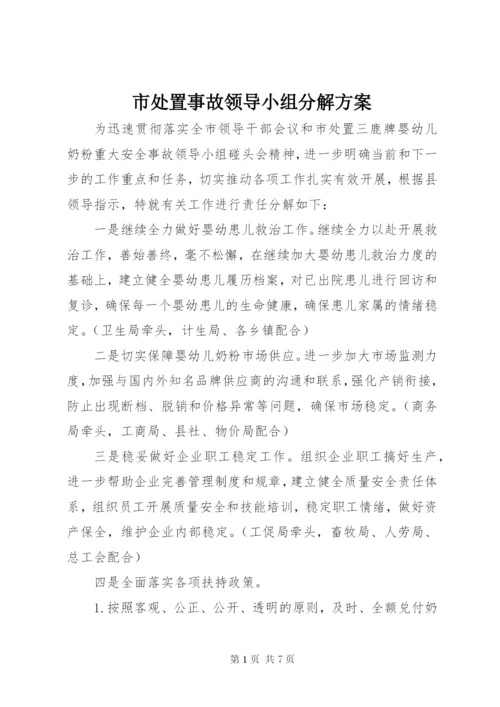 市处置事故领导小组分解方案.docx