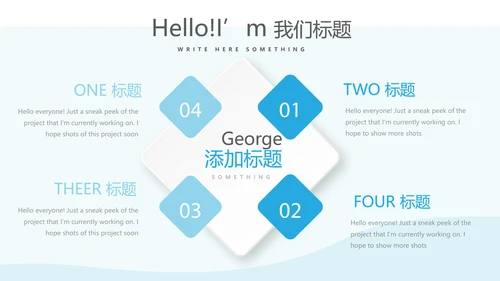 蓝色简约医生述职报告动态PPT