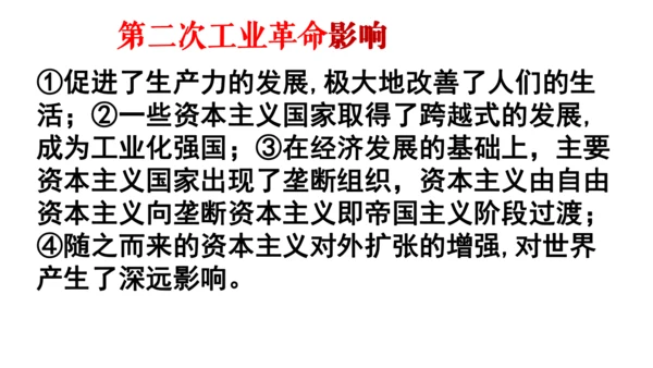第二单元 第二次工业革命和近代科学文化 复习课件