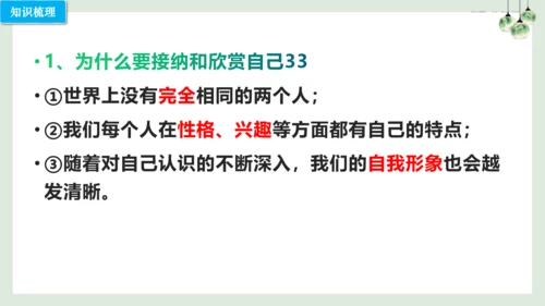 第三课 发现自己（考点串讲）复习课件（17张PPT）