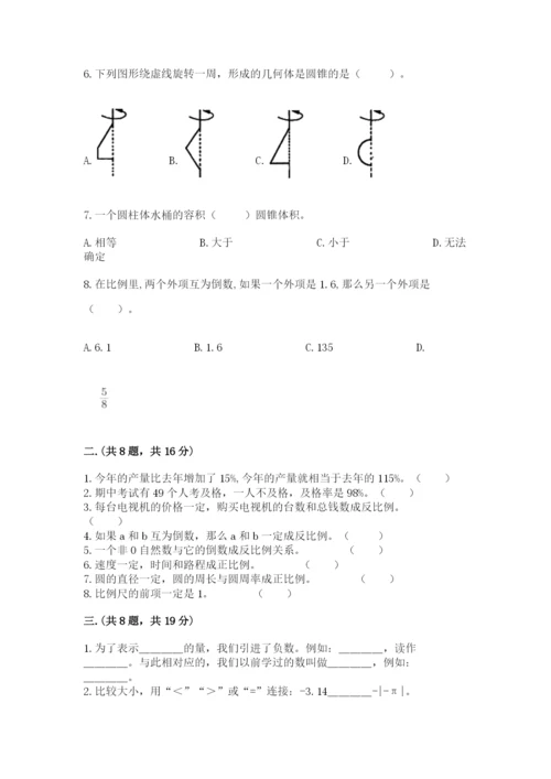 小学数学六年级下册竞赛试题及一套完整答案.docx