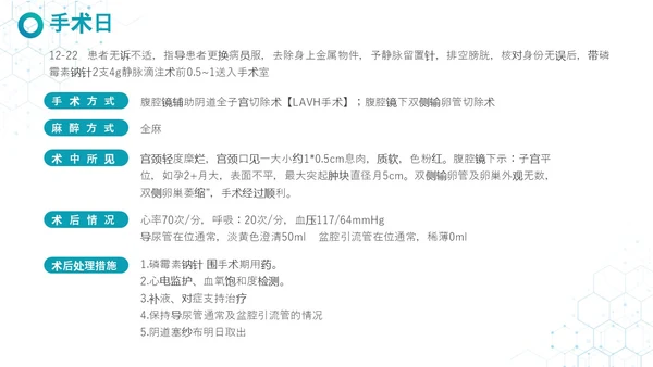 蓝白色实拍简约风疾病查房妇科护理查房PPT