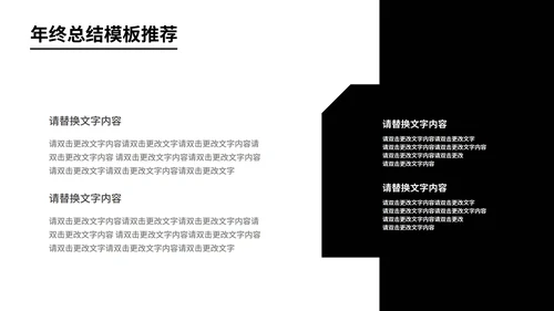 黑色商务风员工年终总结汇报PPT模板