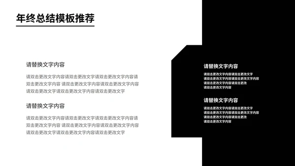 黑色商务风员工年终总结汇报PPT模板