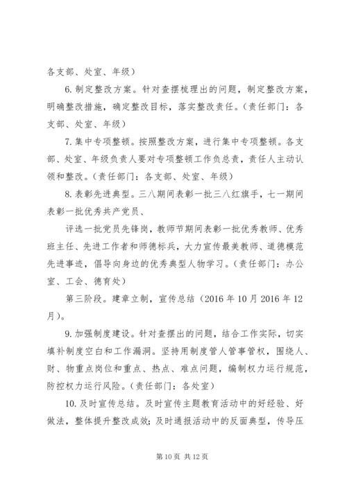 金瑞二中开展“把纪律挺在前面，树二中良好形象”主题教育活动实施方案.docx