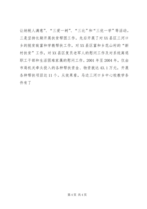 国税局创市级文明行业自评报告 (2).docx