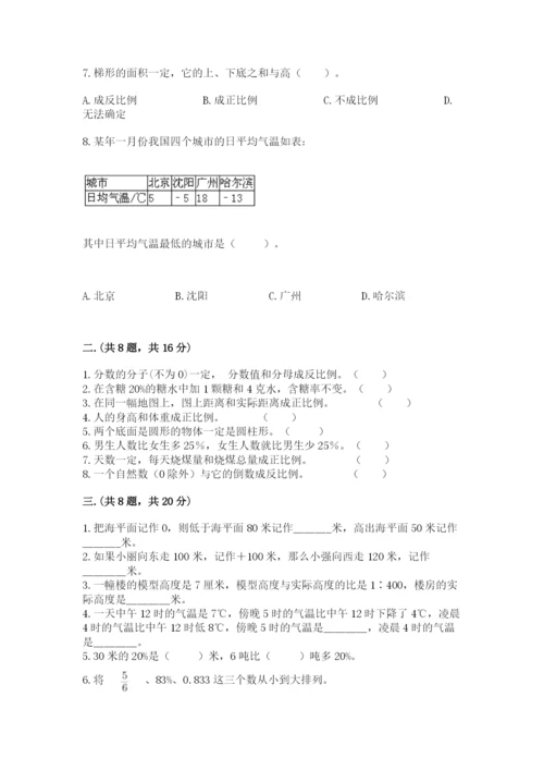 小学毕业班数学检测卷【必刷】.docx
