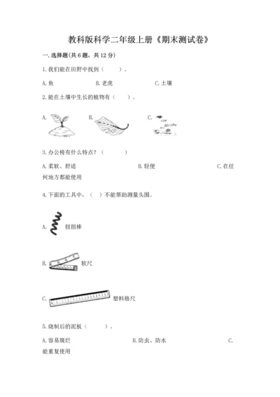 教科版科学二年级上册《期末测试卷》附参考答案（夺分金卷）.docx