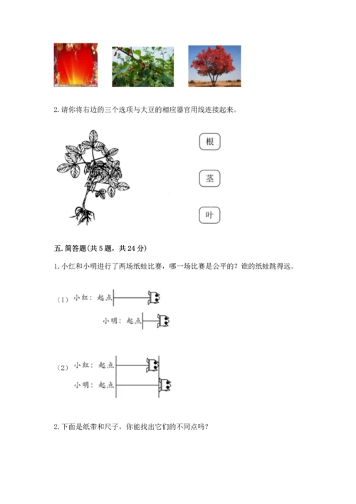 教科版一年级上册科学期末测试卷附答案（培优a卷）.docx