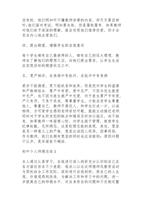 初中个人师德总结10篇.docx