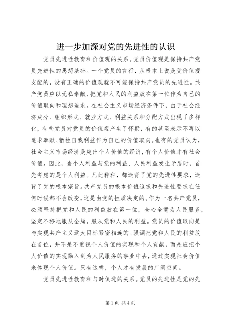 进一步加深对党的先进性的认识 (6).docx