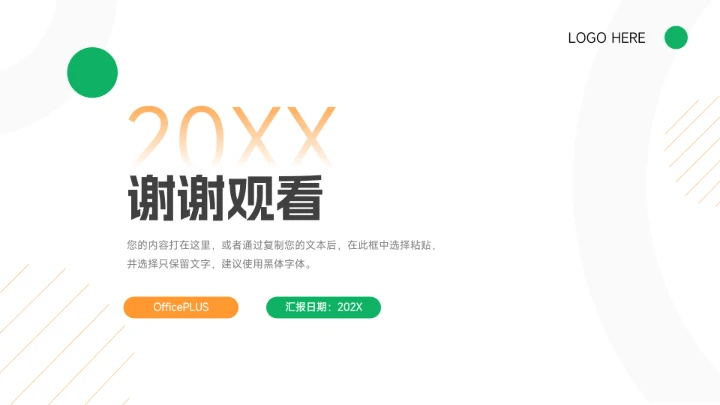 绿橙极简实用主义企业文化培训PPT模板