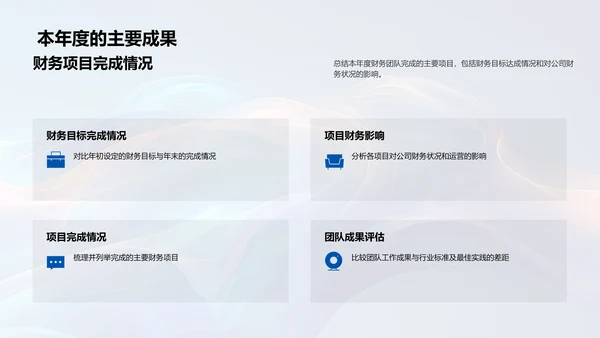 财务团队年绩总结PPT模板