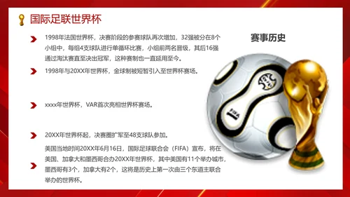 足球世界杯足球比赛活动PPT模板