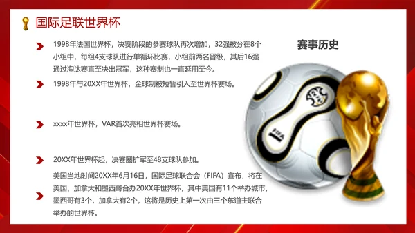 足球世界杯足球比赛活动PPT模板