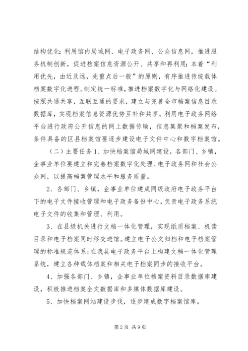 档案信息化建设发展规划.docx