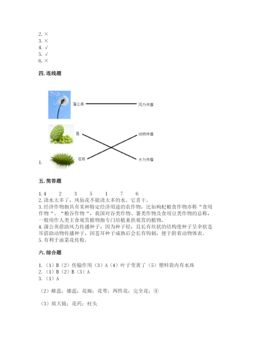 教科版四年级下册科学第一单元《植物的生长变化》测试卷【预热题】.docx