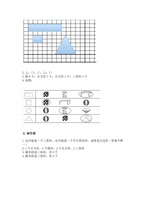 苏教版一年级下册数学第二单元 认识图形（二） 测试卷（名师系列）.docx