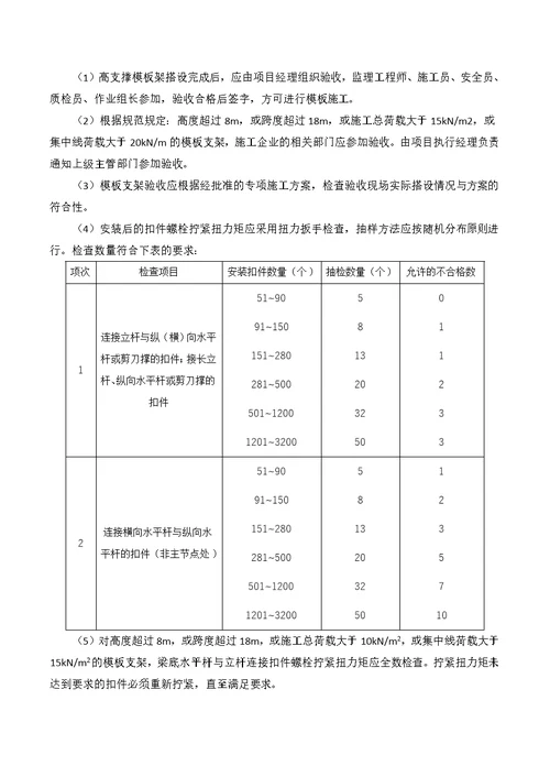 超限结构模板承重架专项施工专业技术方案