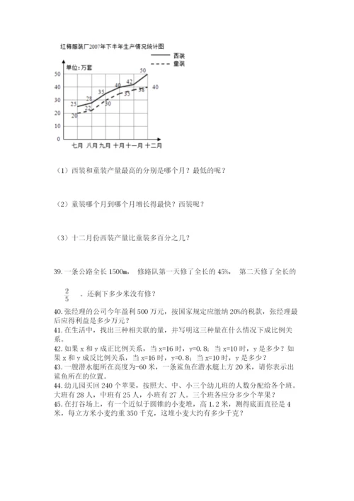 六年级小升初数学应用题50道含完整答案【有一套】.docx