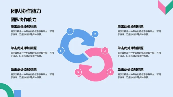蓝色扁平风学生部门通用介绍PPT模板