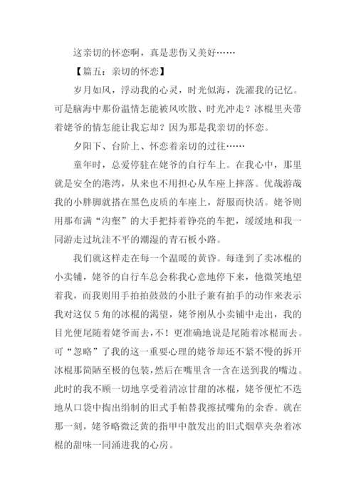 亲切的怀恋作文.docx