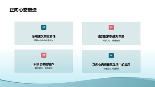 蓝色小清新大学生生心理健康PPT模板