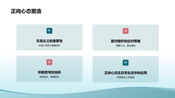 蓝色小清新大学生生心理健康PPT模板