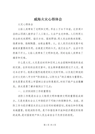 威海火灾心得体会 (6).docx