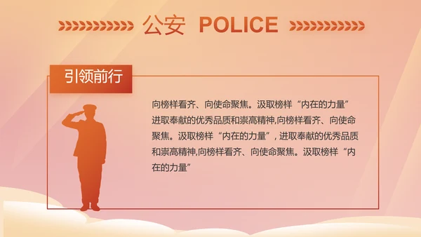 红色大气公安警察年终工作总结PPT