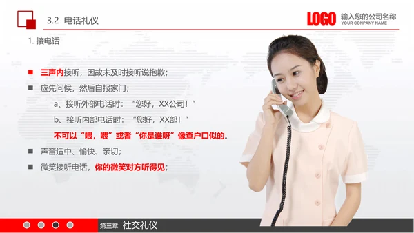 实用员工入职商务礼议培训PPT