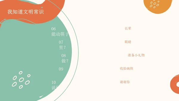 幼儿生活小常识教育PPT模板