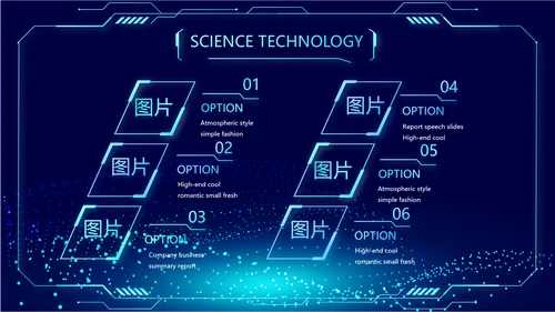 蓝色科技感公安警察派出所动态PPT模板