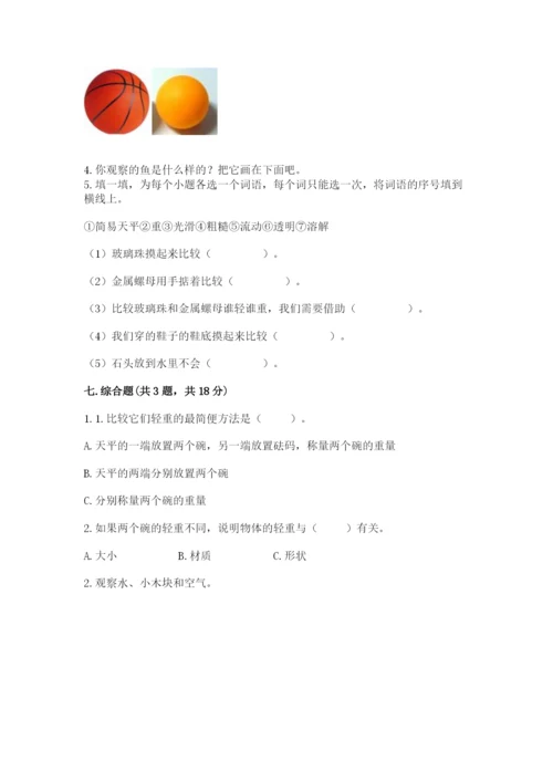 教科版一年级下册科学期末测试卷（完整版）.docx