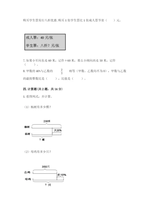 东川区六年级下册数学期末测试卷有精品答案.docx